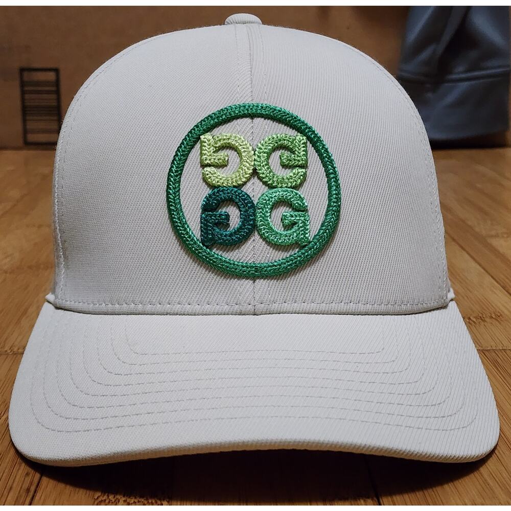 G/FORE G4 Golf Hat White Green Snapback One Ten Flexfit Tech OSFM Company Logo